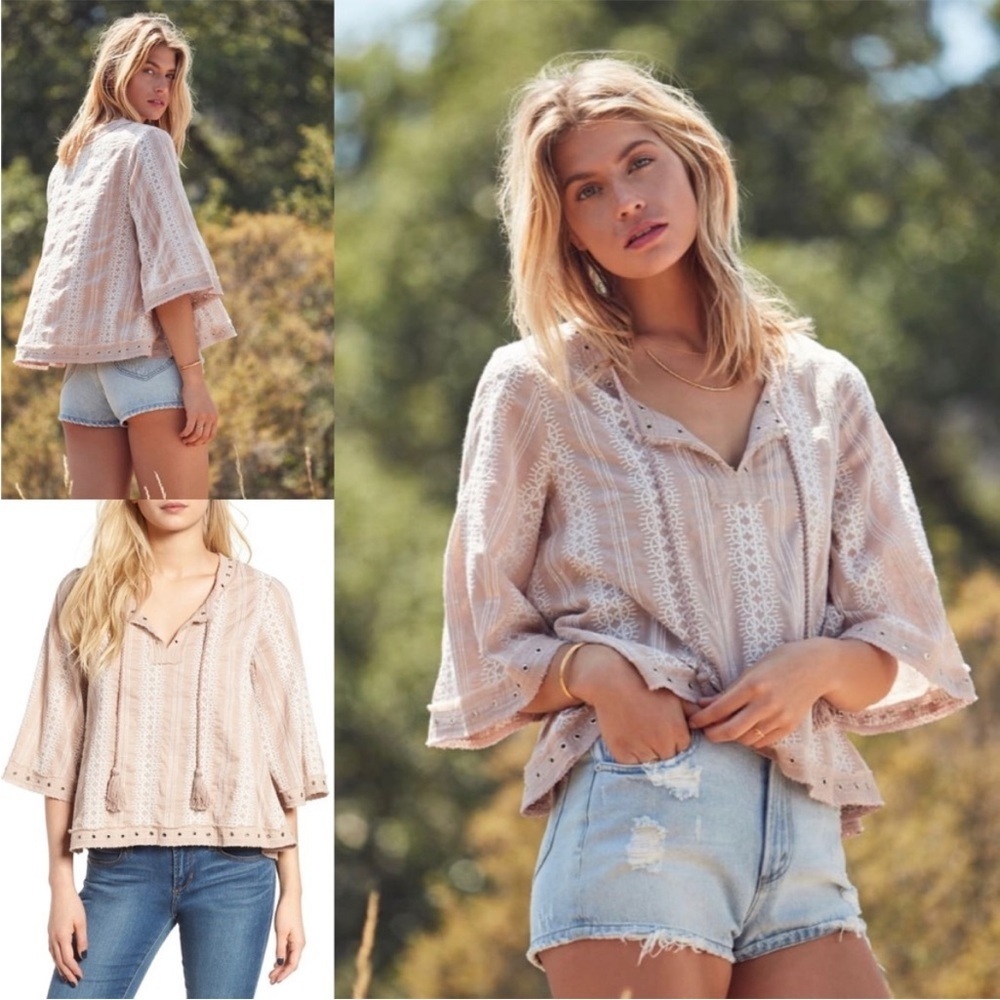 Tularosa Blush and Ivory Boho Top - Picture 2 of 12